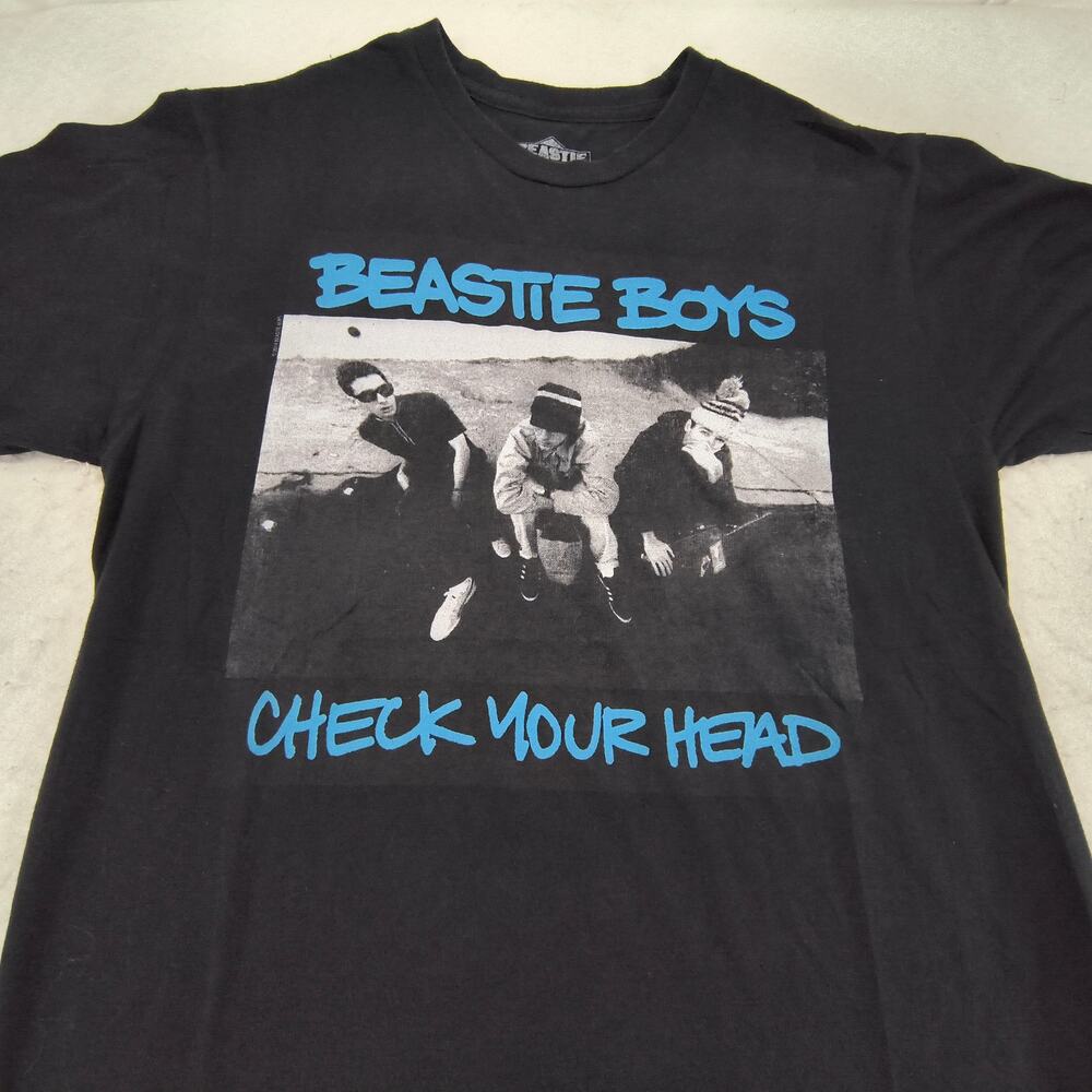Beastie Boys Band Crew Neck Short Sleeve T-Shirt Adult Mens Size S Black Blue